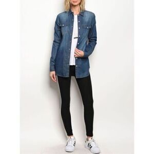 Chambray Denim Top